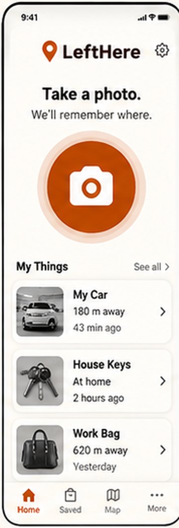 LeftHere home screen