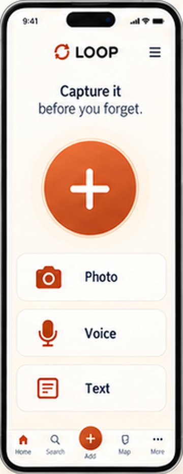 Loop home screen